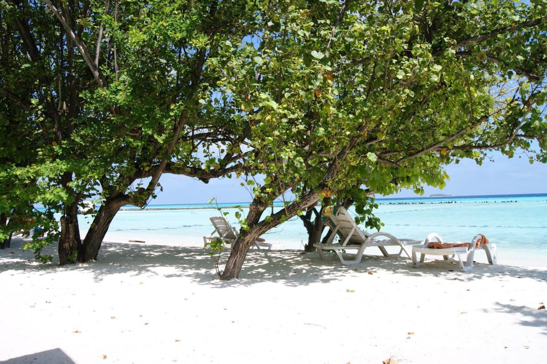 Ausblick von unserer Terrasse Summer Island Maldives