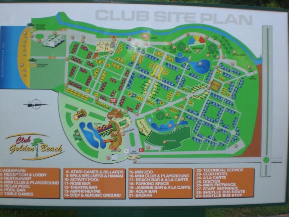 Der Lageplan des Hotels VONRESORT Golden Beach