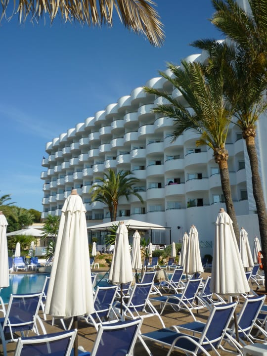 Aussicht auf das Hotel vom Pool Hipotels Hipocampo Playa