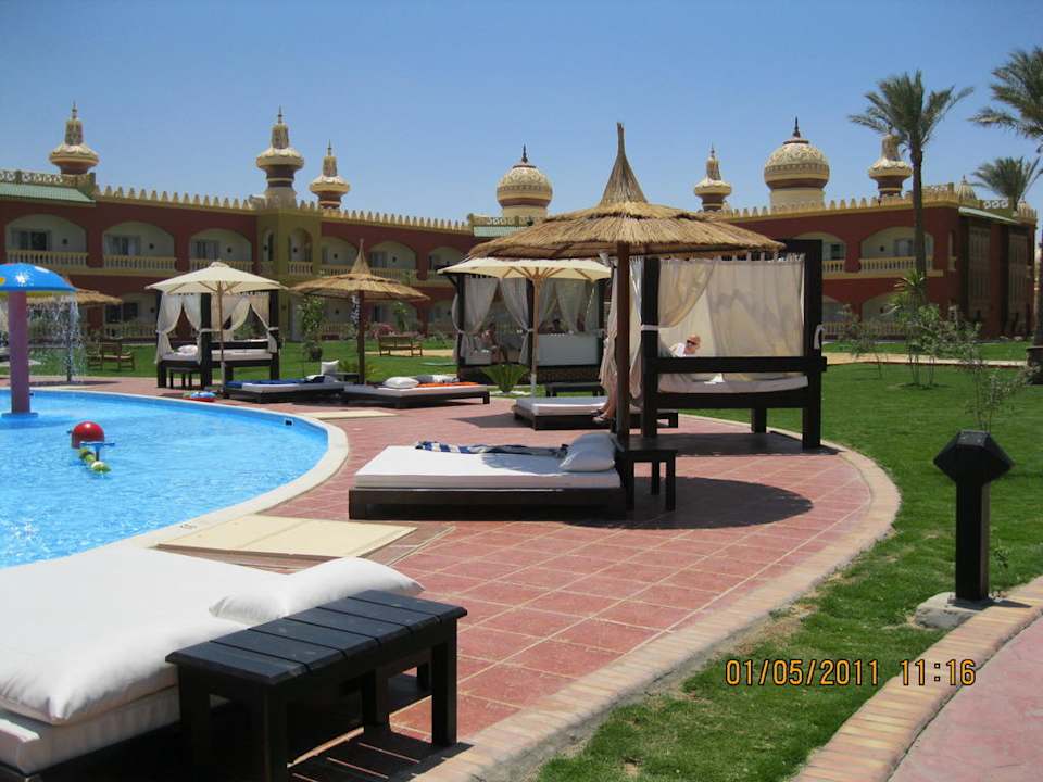 Blick vom Balkon Pickalbatros Alf Leila Wa Leila Resort - Neverland Hurghada