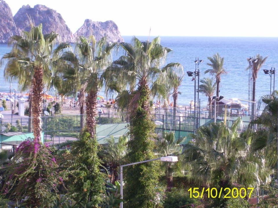 Ausblick auf den Strand vom Zimmer Gardenia Hotel