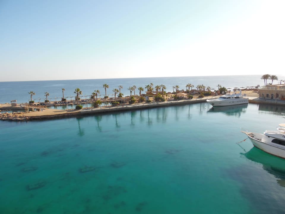 Hafen des Hotels Blick von unserem Zimmer Pickalbatros Citadel Resort