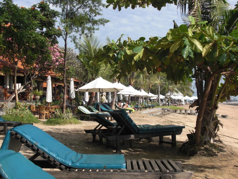 Liegen am Hotel-Strand Villa Shanti Beach