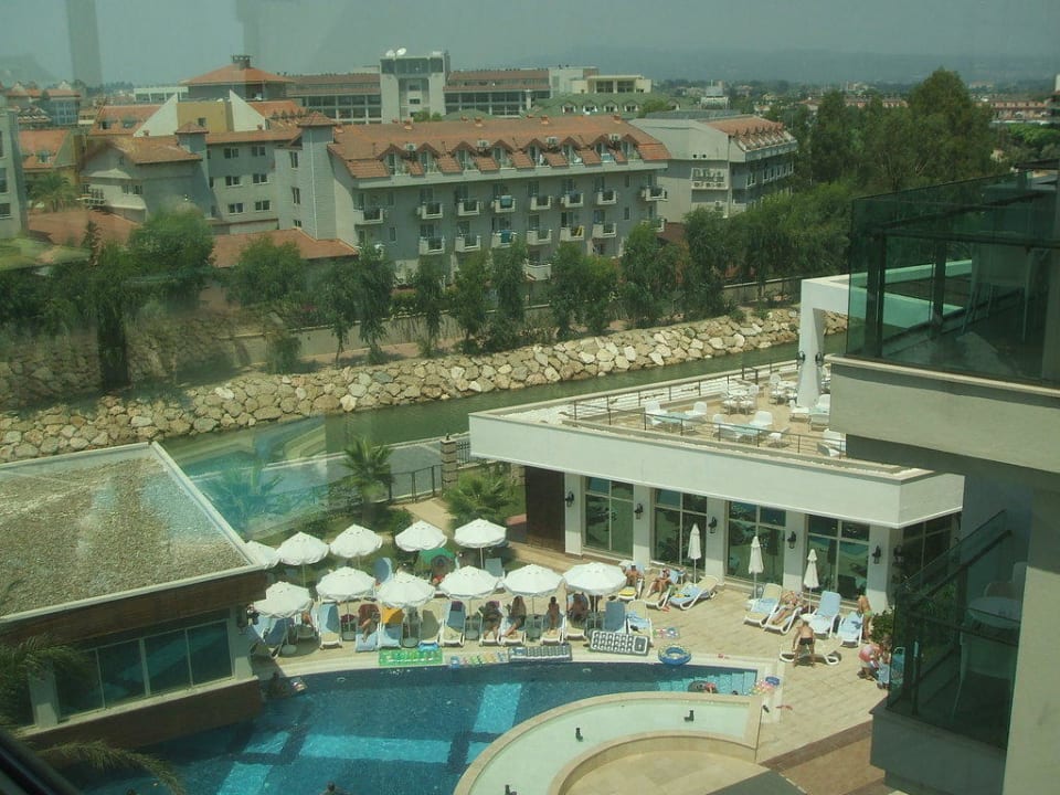 Aussicht vom Flur Sunis Evren Beach Resort Hotel & Spa