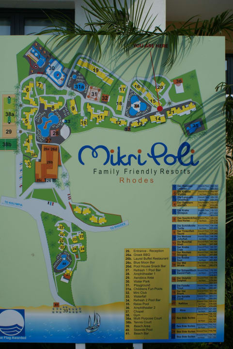 Plan der Anlage Atlantica Mikri Poli Rhodes