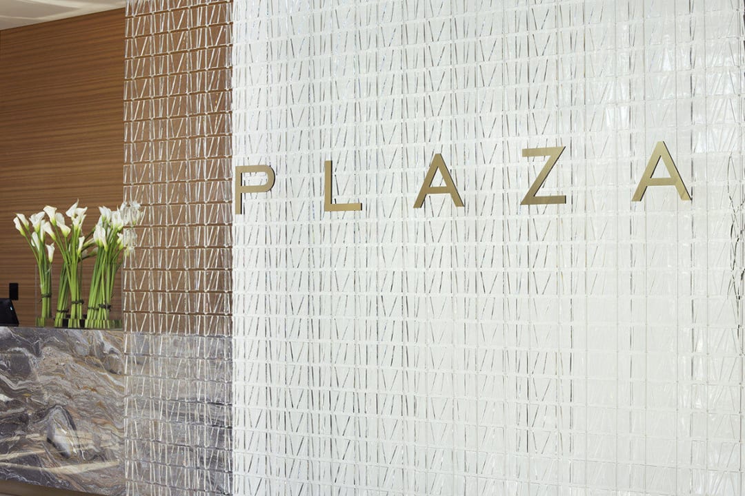 Lobby glass wall Radisson Blu Plaza Hotel Ljubljana