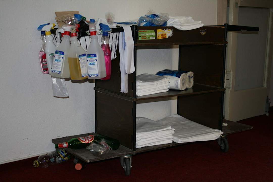 Rollwagen mit Putzmittel, etc. Rivijera Villen & Dependance Flora & Madera