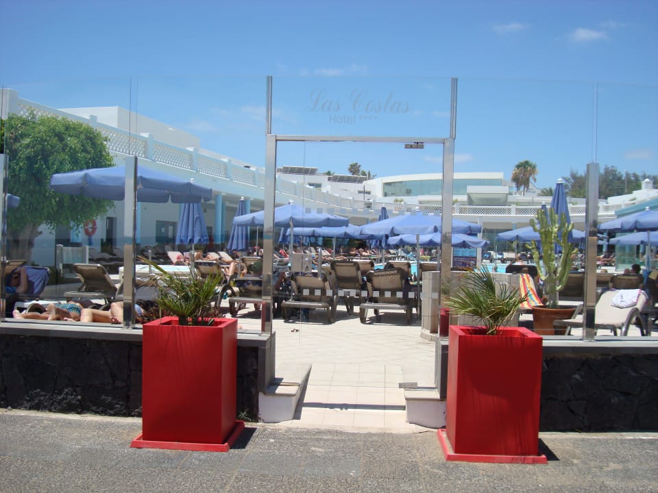 Zugang vom Strand Hotel Las Costas