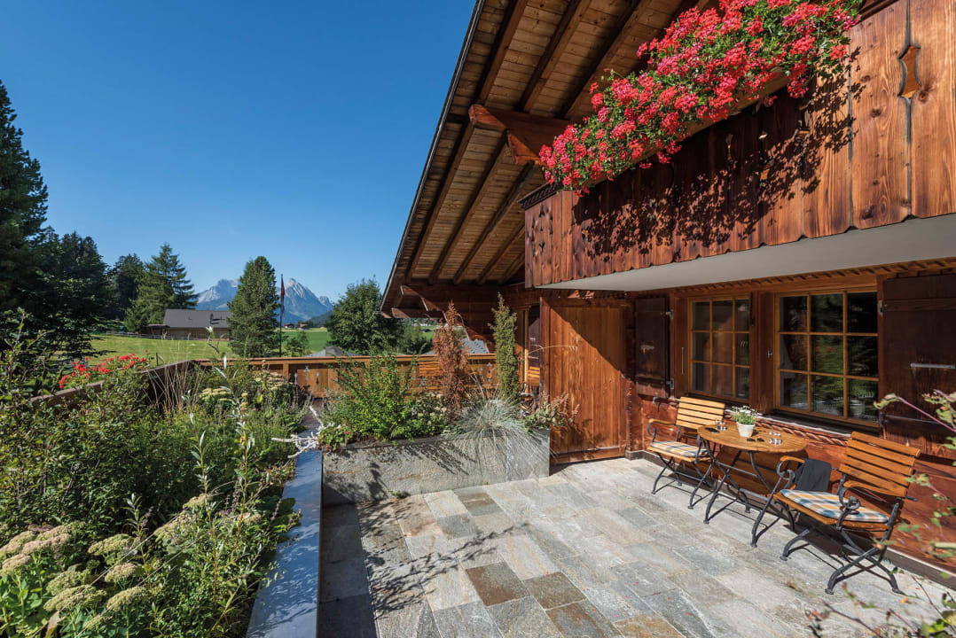 Blick vom Garten auf unser Hotel. MAISON HORNBERG