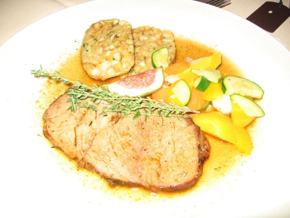 Leckeres Hauptgericht Kinderhotel Waldhof