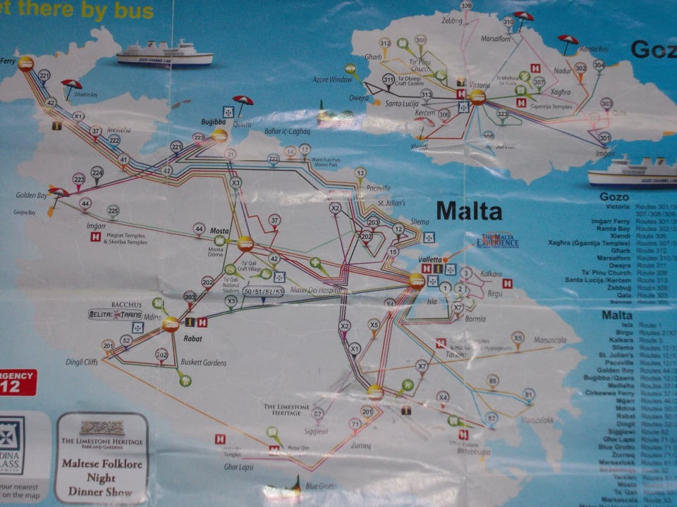 Buslinien Malta/Gozo Comino Hotel & Bungalows