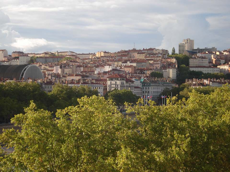 Aussicht vom Balkon Okko Hotels Lyon Pont Lafayette
