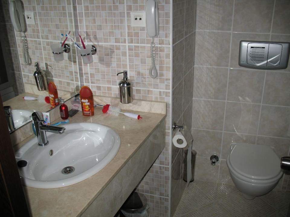 Teil des Badezimmers My Home Sky Hotel