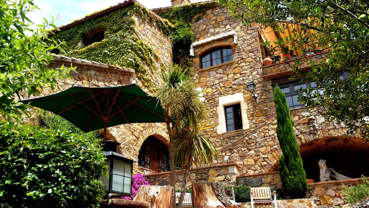 Terraza masia Hotel Galena Mas Comangau