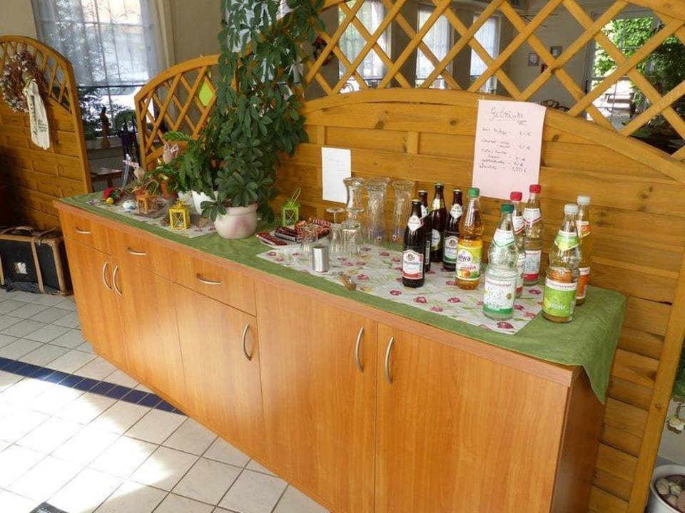 Getränkeangebot Pension am Rathaus