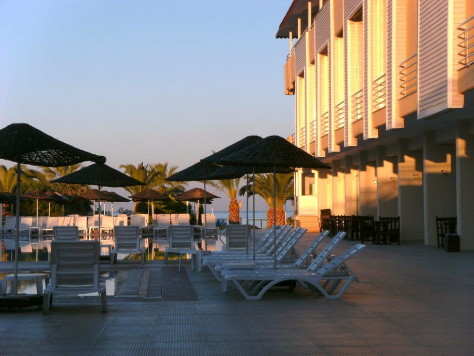 Blick vom Eingang zum Pool Hotel Ephesia