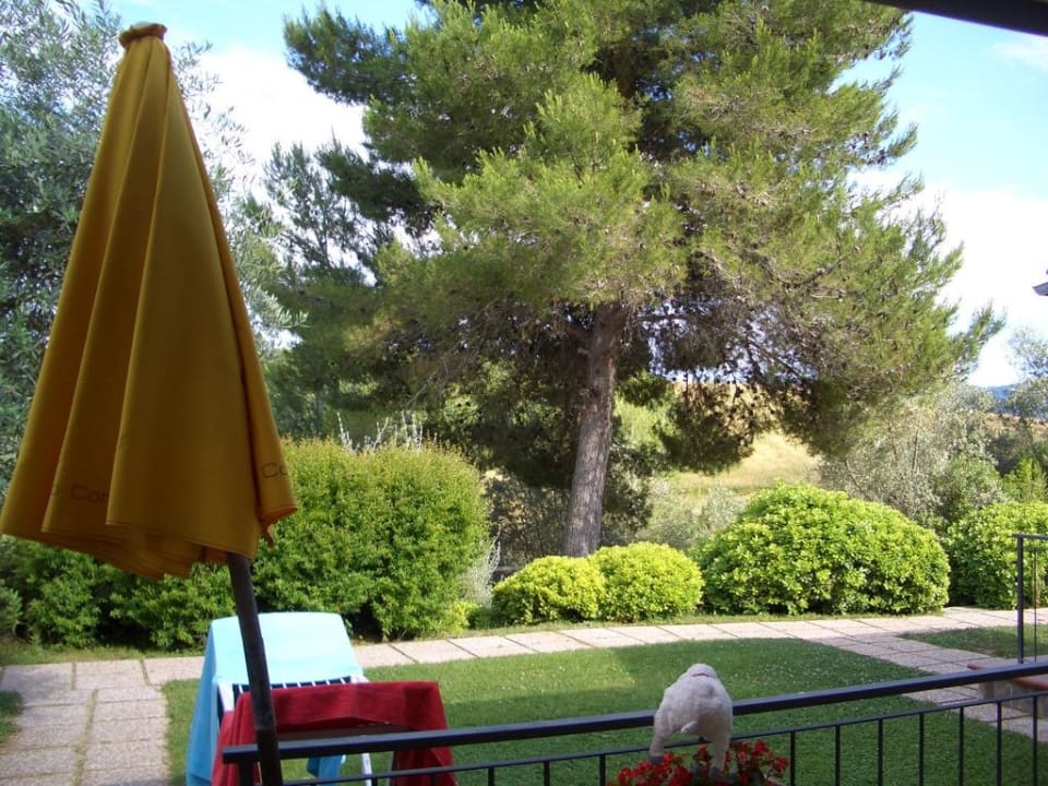 Ausblick von Terrasse Il Pelagone Hotel & Golf Resort Toscana