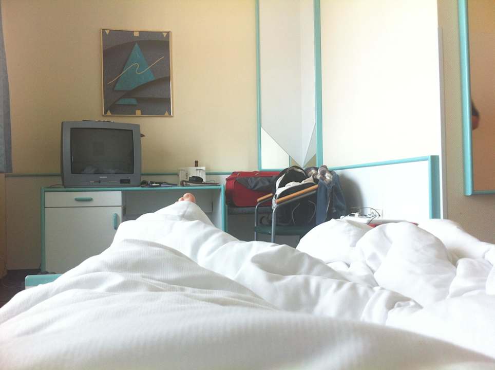 Blick vom Bett aus. Hotel Nova