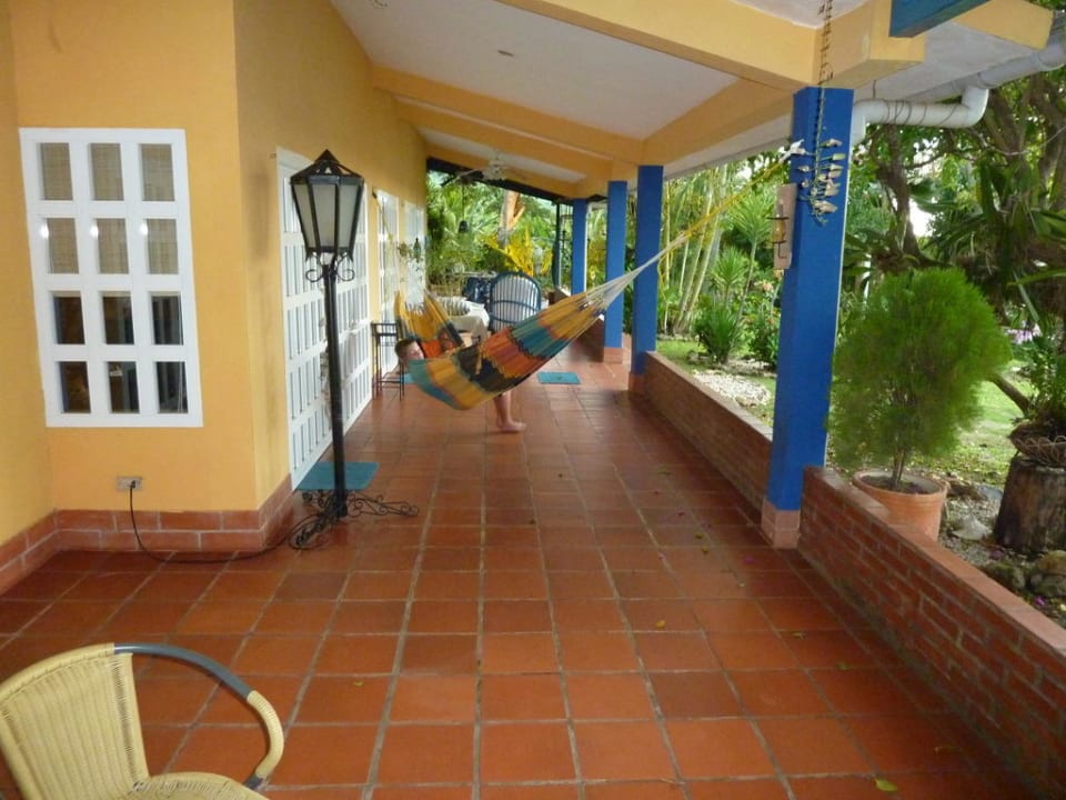 Blick auf die Terrasse Hotel Quinta Palomar