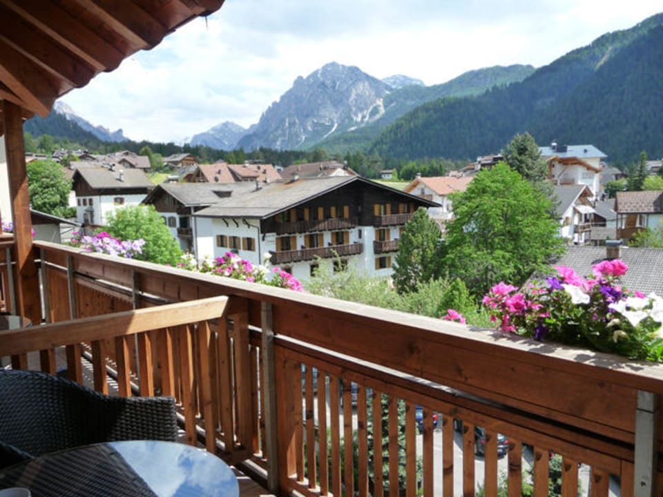 Blick vom Balkon Hotel Almhof Call