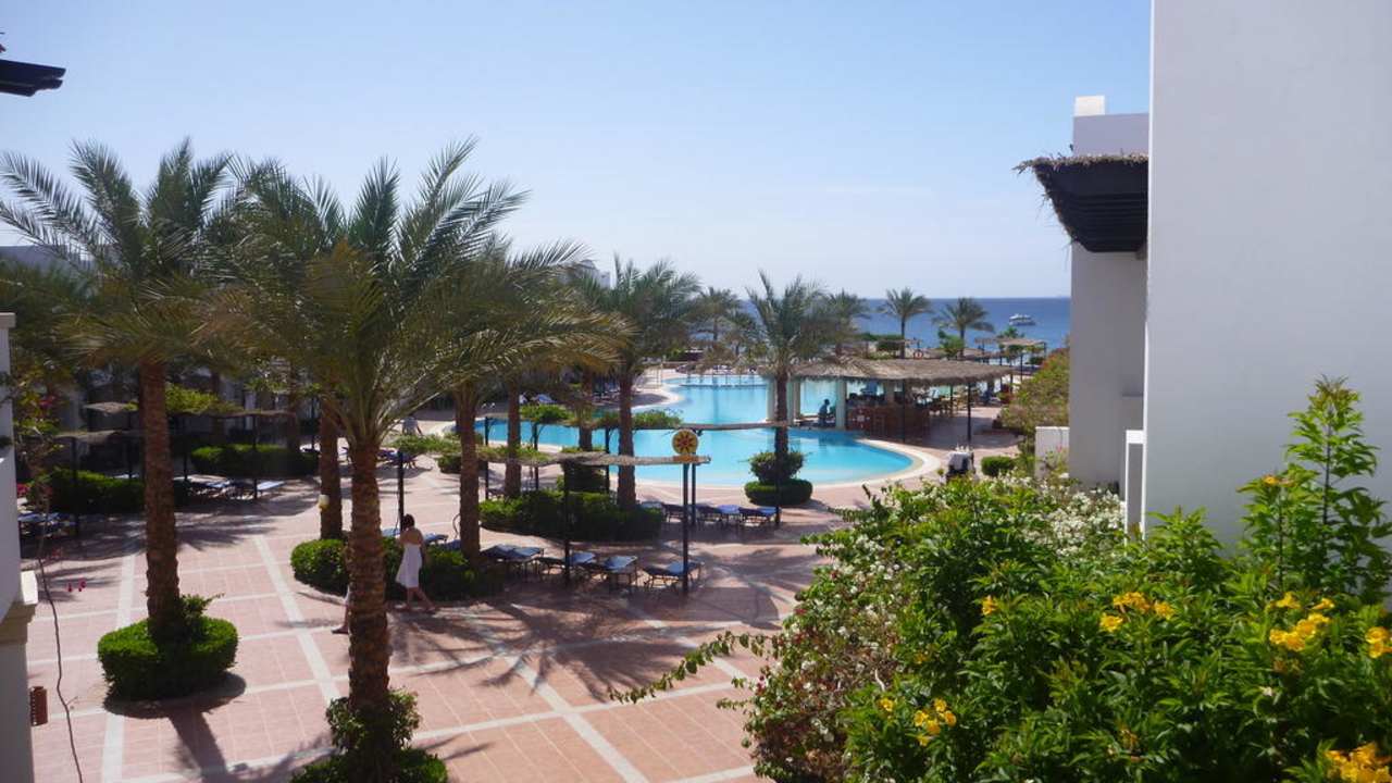 Blick von unserem Balkon JAZ Dahabeya