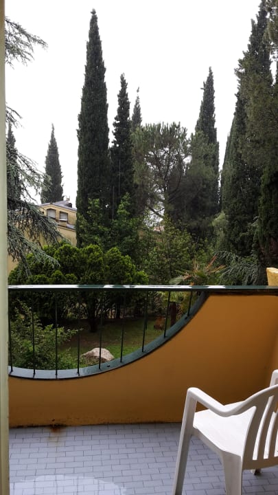 Ausblick vom Balkon Zimmer 110 auf den See Hotel Marco Polo