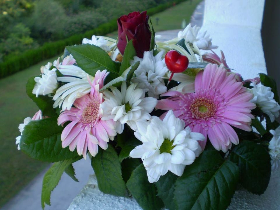 Blumengesteck vom Hotel zum Geburtstag  Megasaray Club Belek