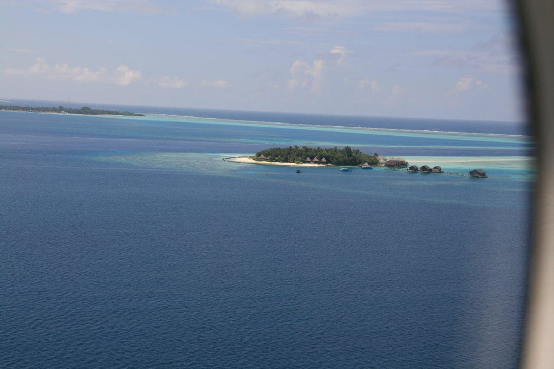 Aus dem Flugzeug Kuramathi Maldives