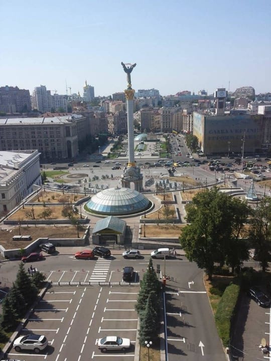 Widok na Majdan Hotel Ukraine