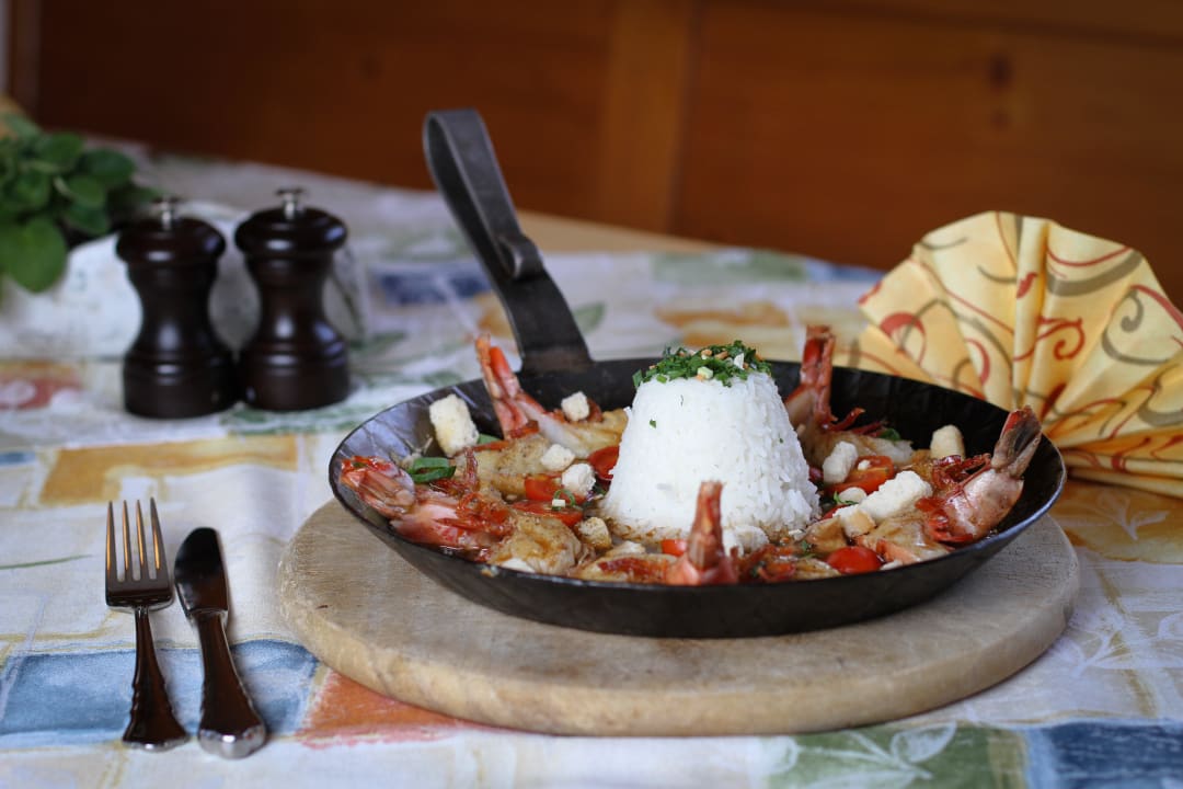 Scampi Pfanne Landgasthof Birkel