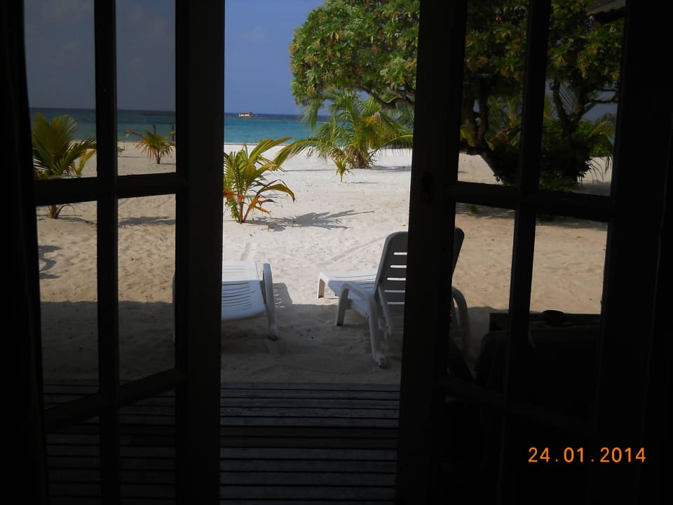 Blick von unserem Zimmer Adaaran Select Meedhupparu Island Resort - Premium All Inclusive