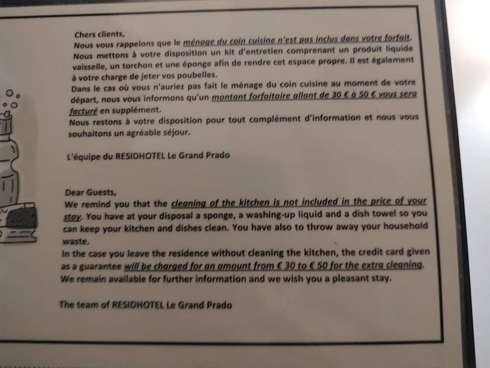 Zimmer Residhotel Le Grand Prado