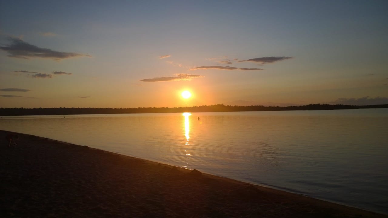 Sonnenuntergang am Sandstrand Senftenberger See Familienpark Senftenberger See