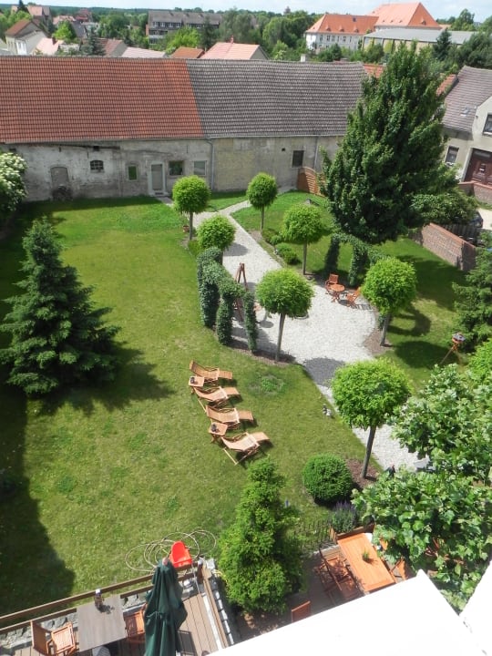 Aussicht aus dem zweiten Stock nach Westen gut-Hotel Stadt Beelitz