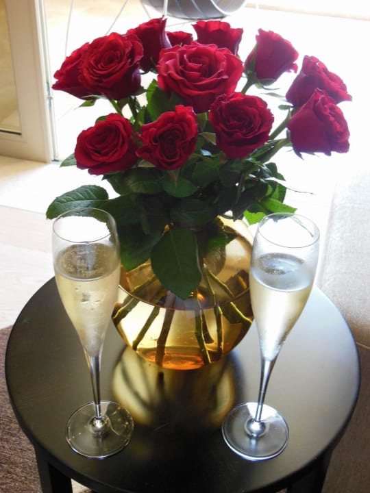 Ankunft mit Rosen und Veuve Clicquot Park Hyatt Abu Dhabi Hotel and Villas