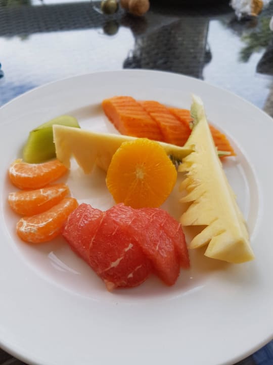 Früchteteller als Willkommensgeschenk Ambre Mauritius