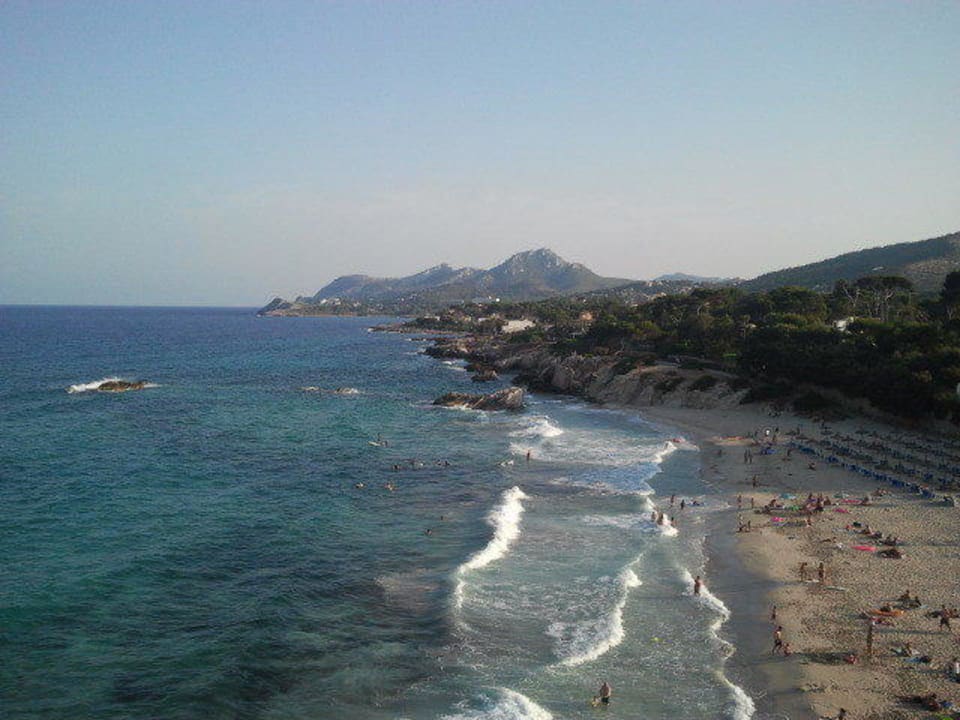 Strandansicht vom Dach aus Hotel Clumba