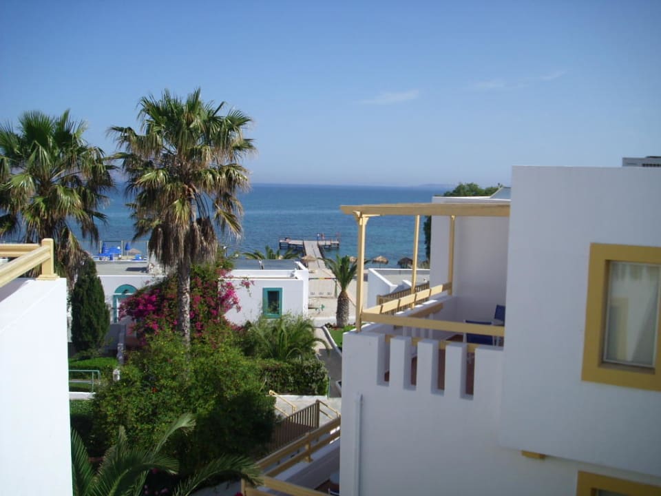 Der Balkon von unserem Zimmer Mastichari Bay Hotel