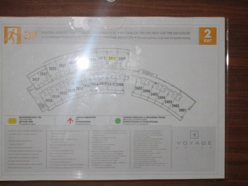 Plan - block by relax pool Voyage Belek Golf & Spa