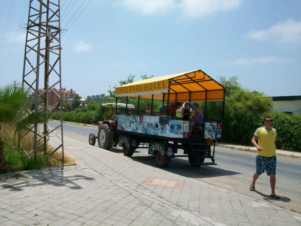 Traktor zum Strand Hotel Orfeus Park