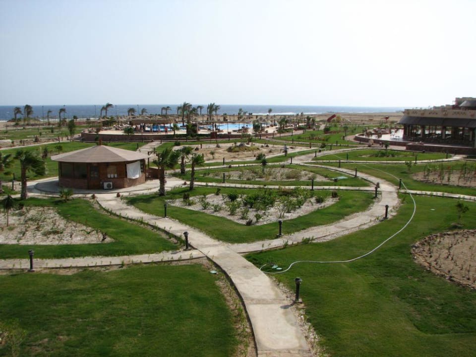 Aussicht von dem leeren Flügel Bliss Nada Beach Resort