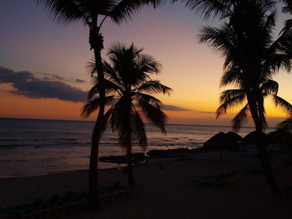 Sonnennutergang aus dem Beach Buffet aufgenommen Hotel Viva Dominicus Palace by Wyndham-All Inclusive Resort