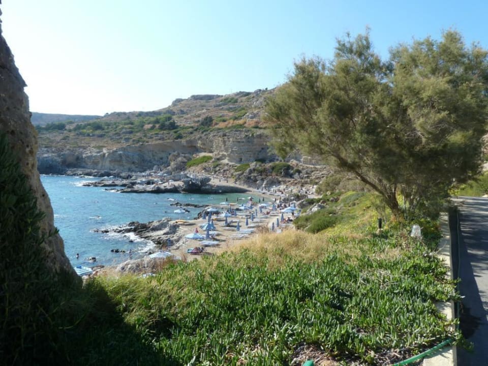 Blick zum Hotel-Strand Hotel Kalithea Horizon Royal