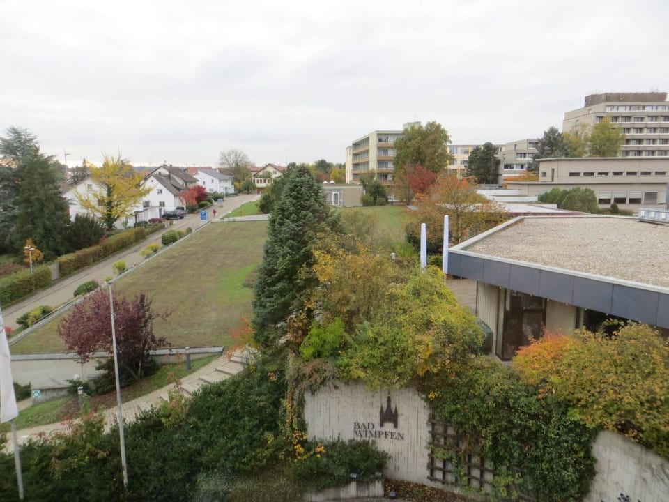 Blick aus dem Hotelzimmer im 3. OG Hotel am Rosengarten