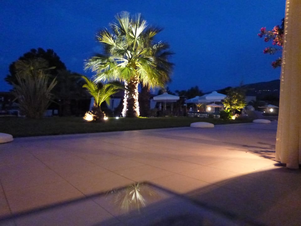 Blick auf die Anlage von der Terrasse alltoura Club Hotel Poseidon Palace