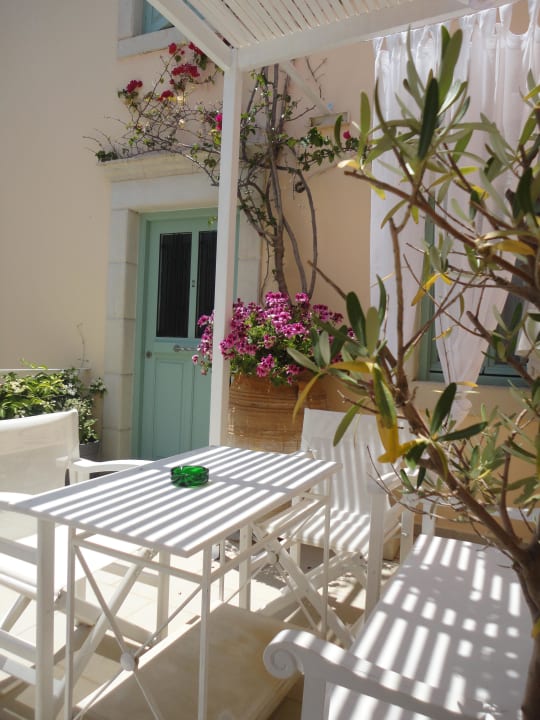 Blick vor unserem Zimmer Hotel Mythos