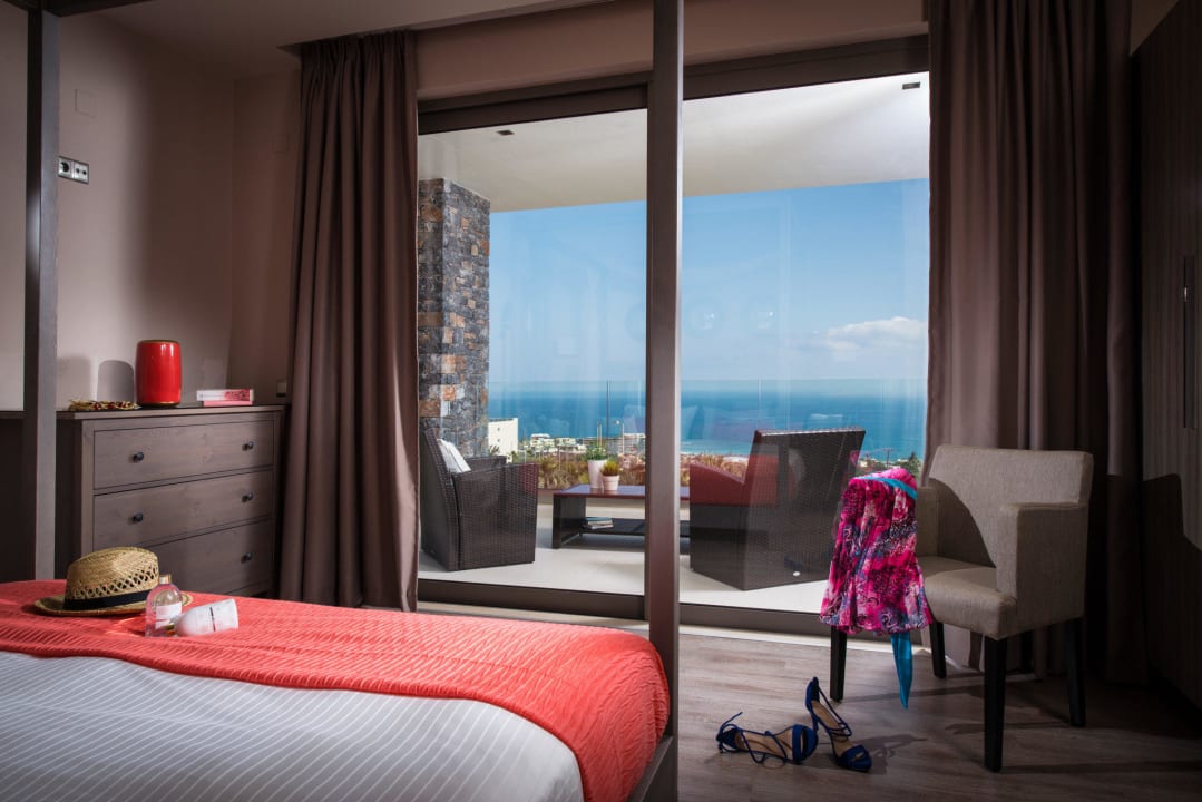 Der Ausblick aus dem Schlafzimmer Villa Crete
