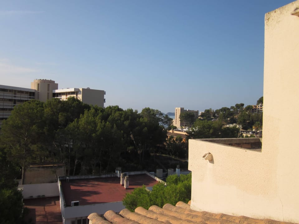 Vom Balkon der obersten Etage Valentin Somni Hotel & Suites