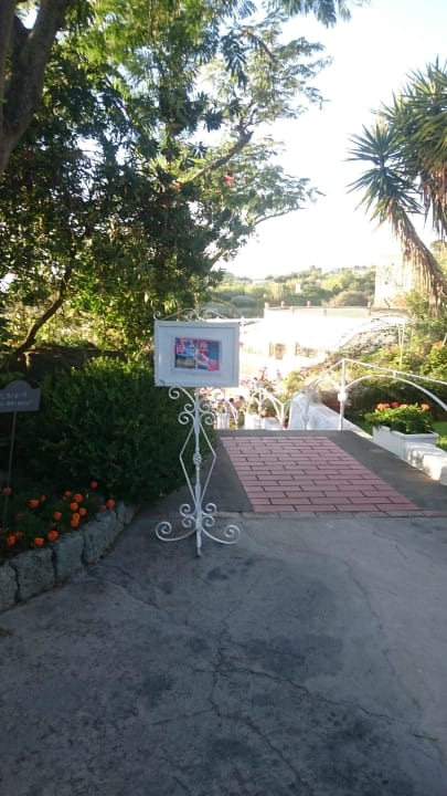 Treppe zur Terrasse Pool Restaurant Bar Hotel Paradiso Terme Resort & SPA