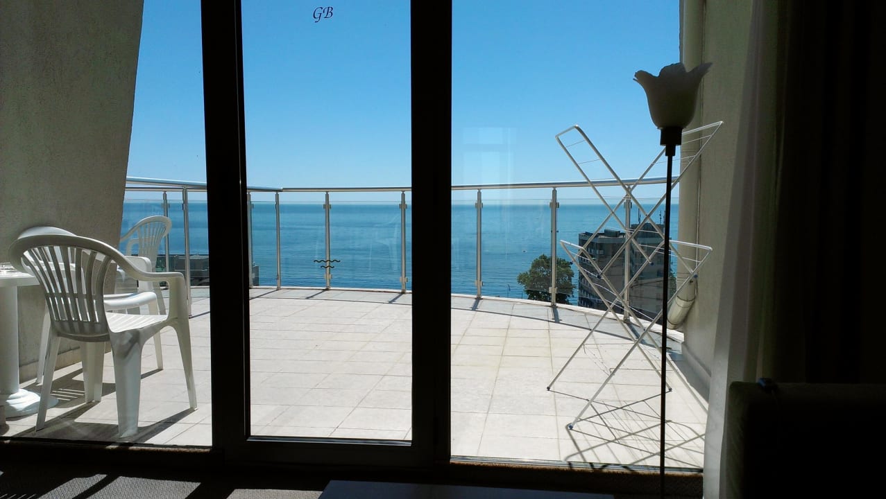 View from the bed to the balcony Park Hotel Golden Beach